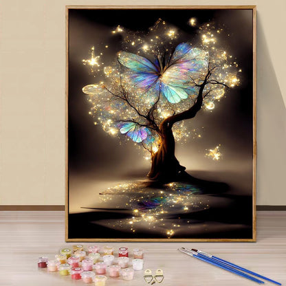 Butterfly Tree  - Paint by Numbers -40x50cm