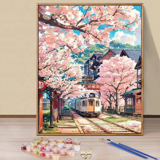 Cherry Blossom Tree - Paint by Numbers -40x50cm