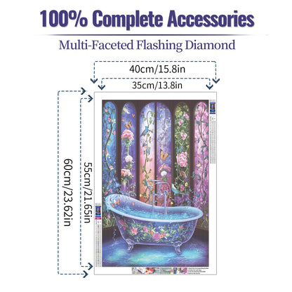 Bath- Full Round Diamond Painting - 40x60cm