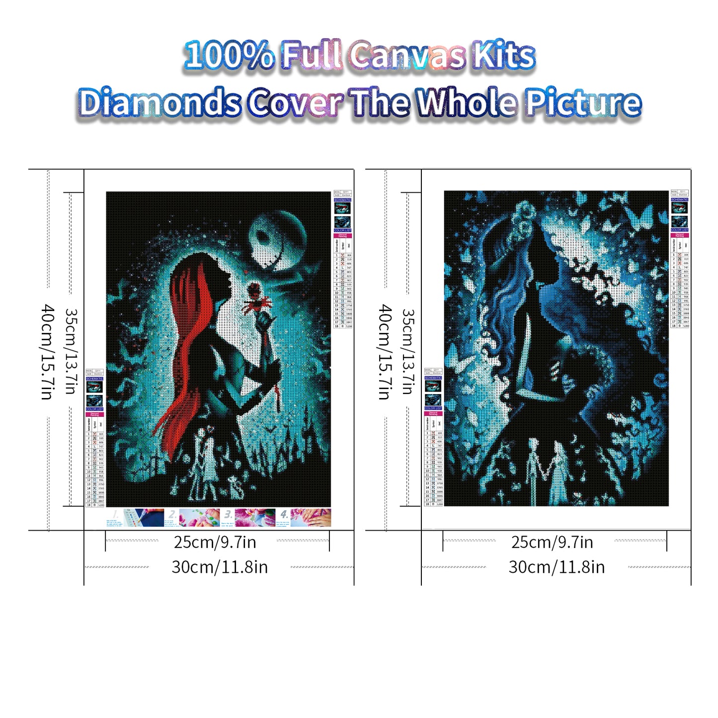 Corpse Bride - Full Round Diamond Painting - 30x40cm/2pack