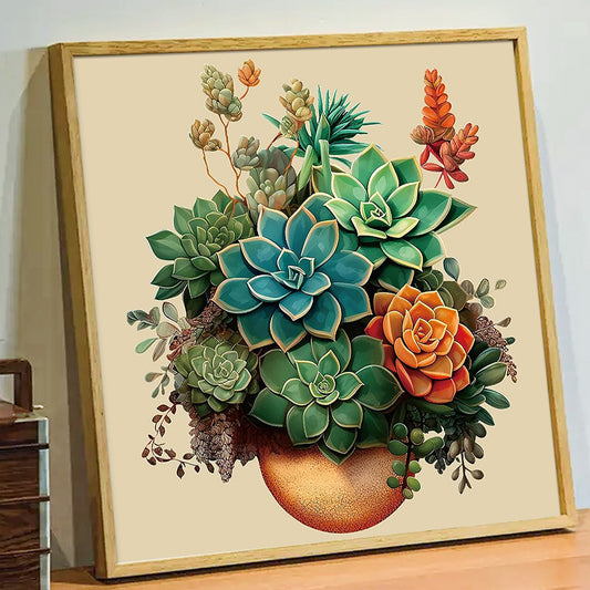 Cactus - Painting with Numbers -30x30cm