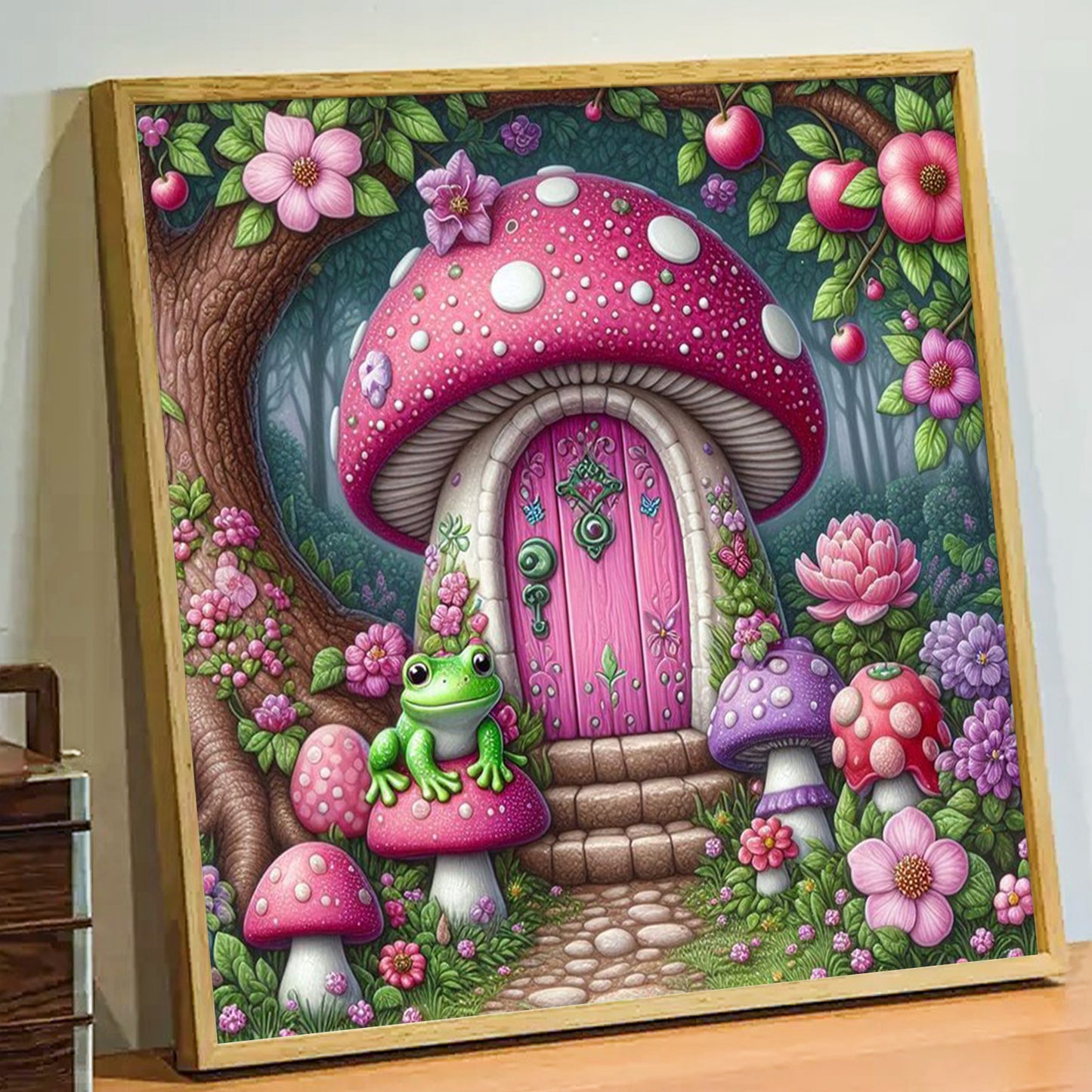 Mushroom - Painting with Numbers -40x40cm