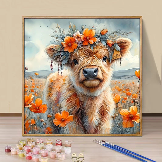 Cow- Paint by Numbers -40x40cm
