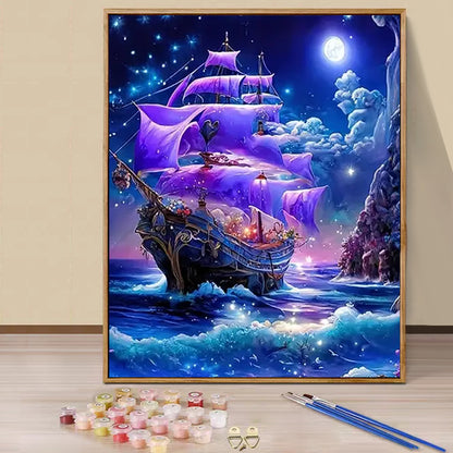 Sailing ship- Paint by Numbers -40x50cm