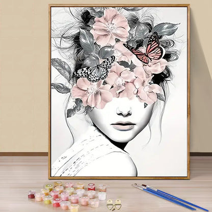 Flower Girl - Paint by Numbers -40x50cm