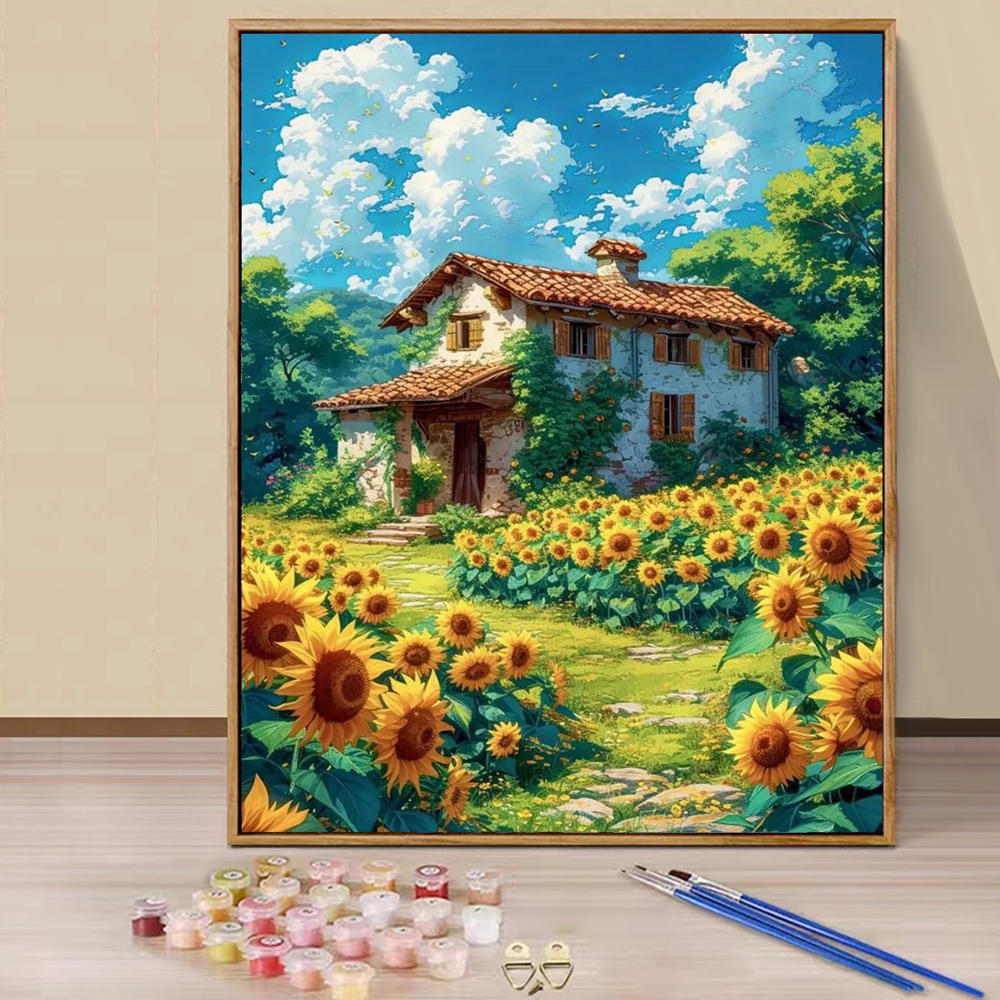 Sunflower House - Paint by Numbers -40x50cm