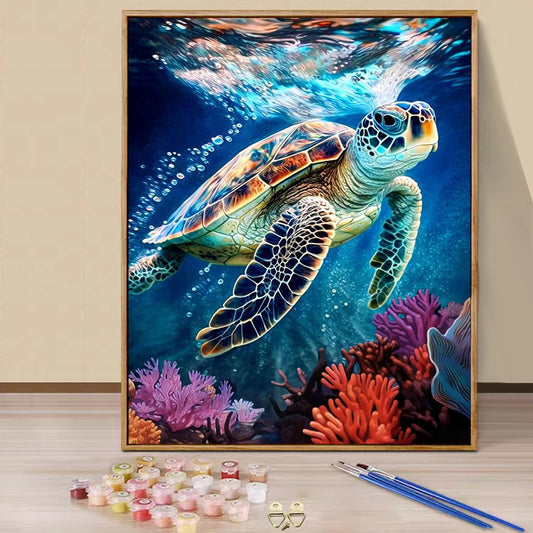 Sea Turtles - Painting with Numbers -40x50cm