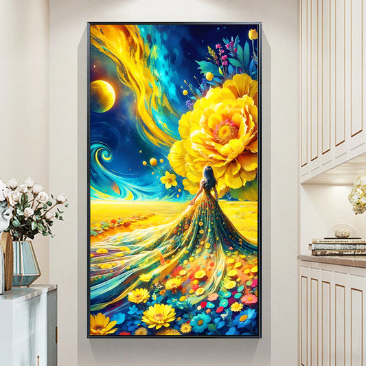 Flower- Full Round Diamond Painting - 40x70cm