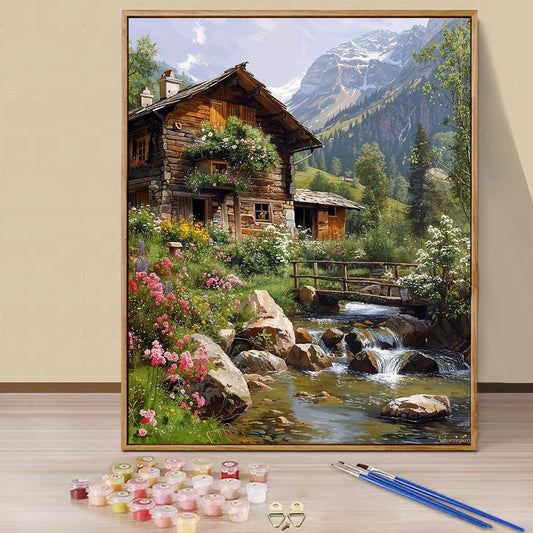 Grove Cottage  - Paint by Numbers -40x50cm