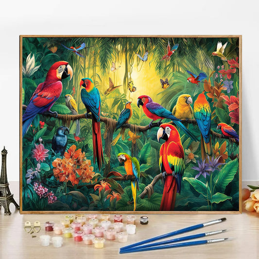 Parrot - Paint by Numbers -50x40cm