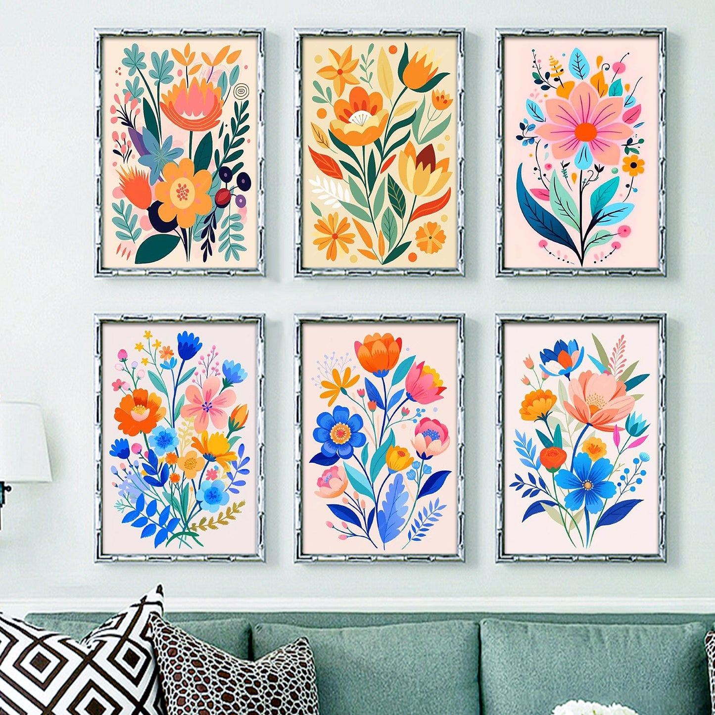 Flower - Painting by Numbers -20x30cm/6pcs