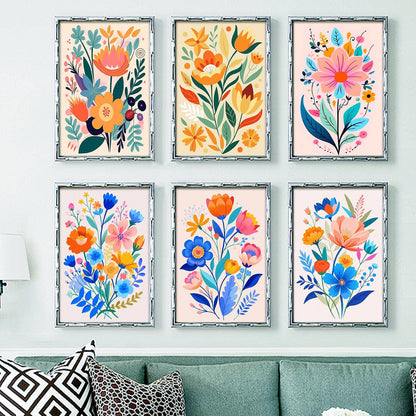 Flower - Painting by Numbers -20x30cm/6pcs