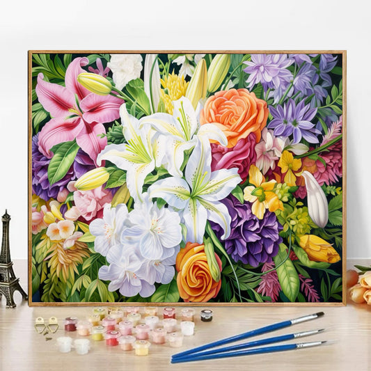 Flower- Paint by Numbers -50x40cm