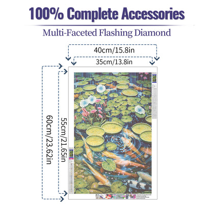 Koi carp- Full Round Diamond Painting - 40x60cm