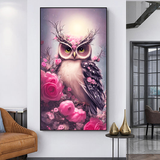 Owl - Full Round Diamond Painting Kits - 40x70cm