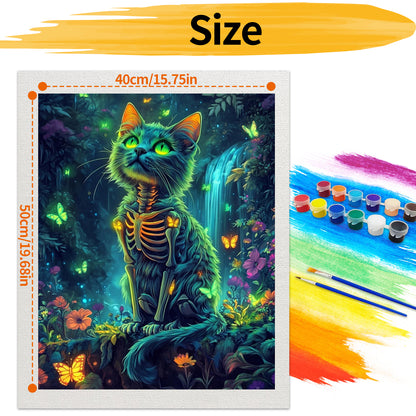 Skeleton kitten- Paint by Numbers -40x50cm