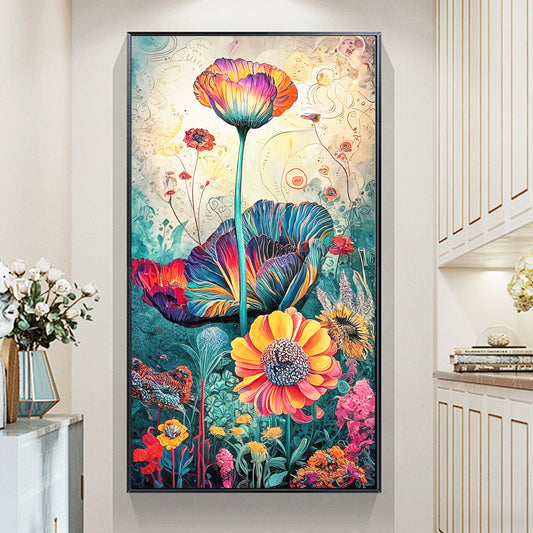 Flower- Full Round Diamond Painting - 40x70cm