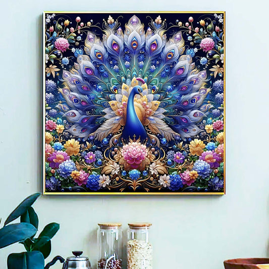 Peacock - Painting by Numbers -40x40cm
