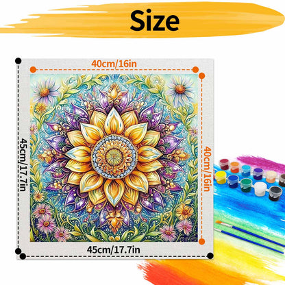 Flower- Painting by Numbers -40x40cm