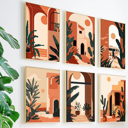 Plants- Painting with Numbers -20x30cm-6pcs/set