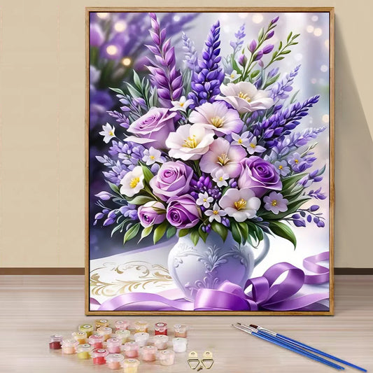 Purple Flower  - Paint by Numbers -40x50cm