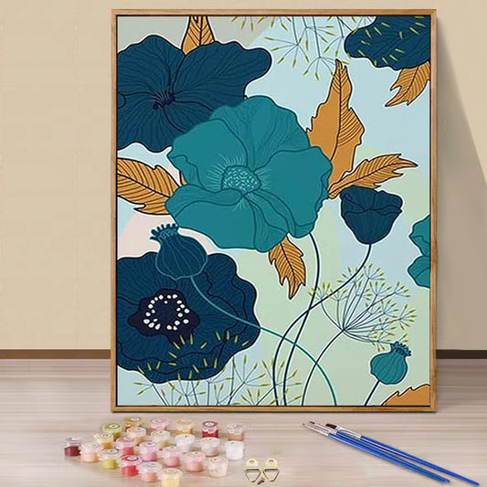 Blue flower - Paint by Numbers -20x30cm