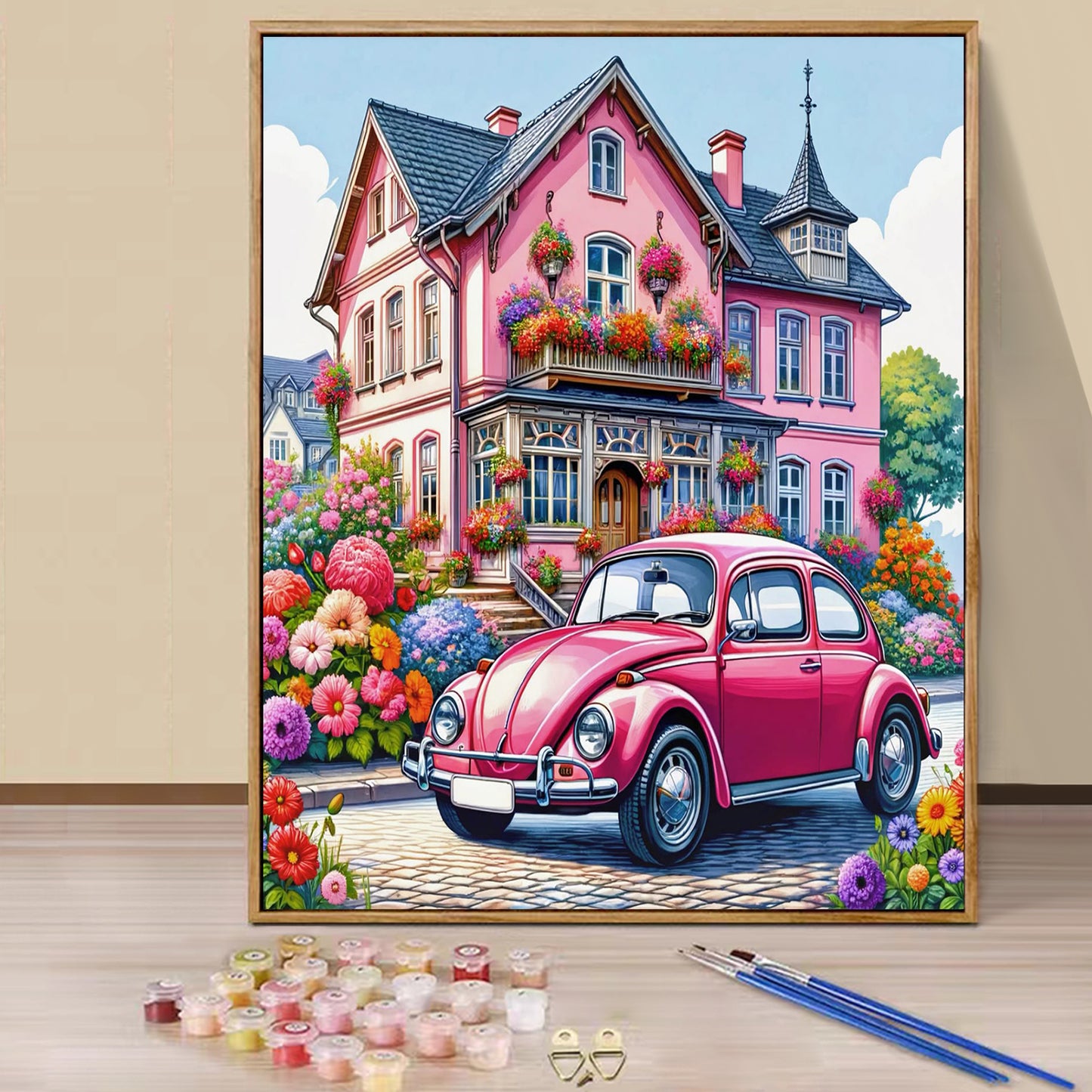 Pink House  - Paint by Numbers -40x50cm