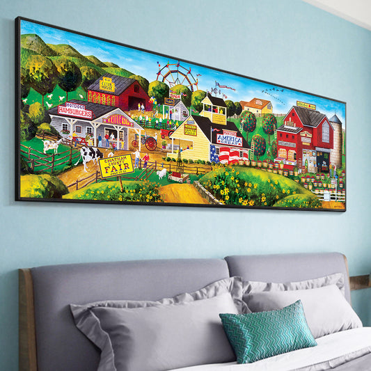 Farm- Full Round Diamond Painting - 90x30cm