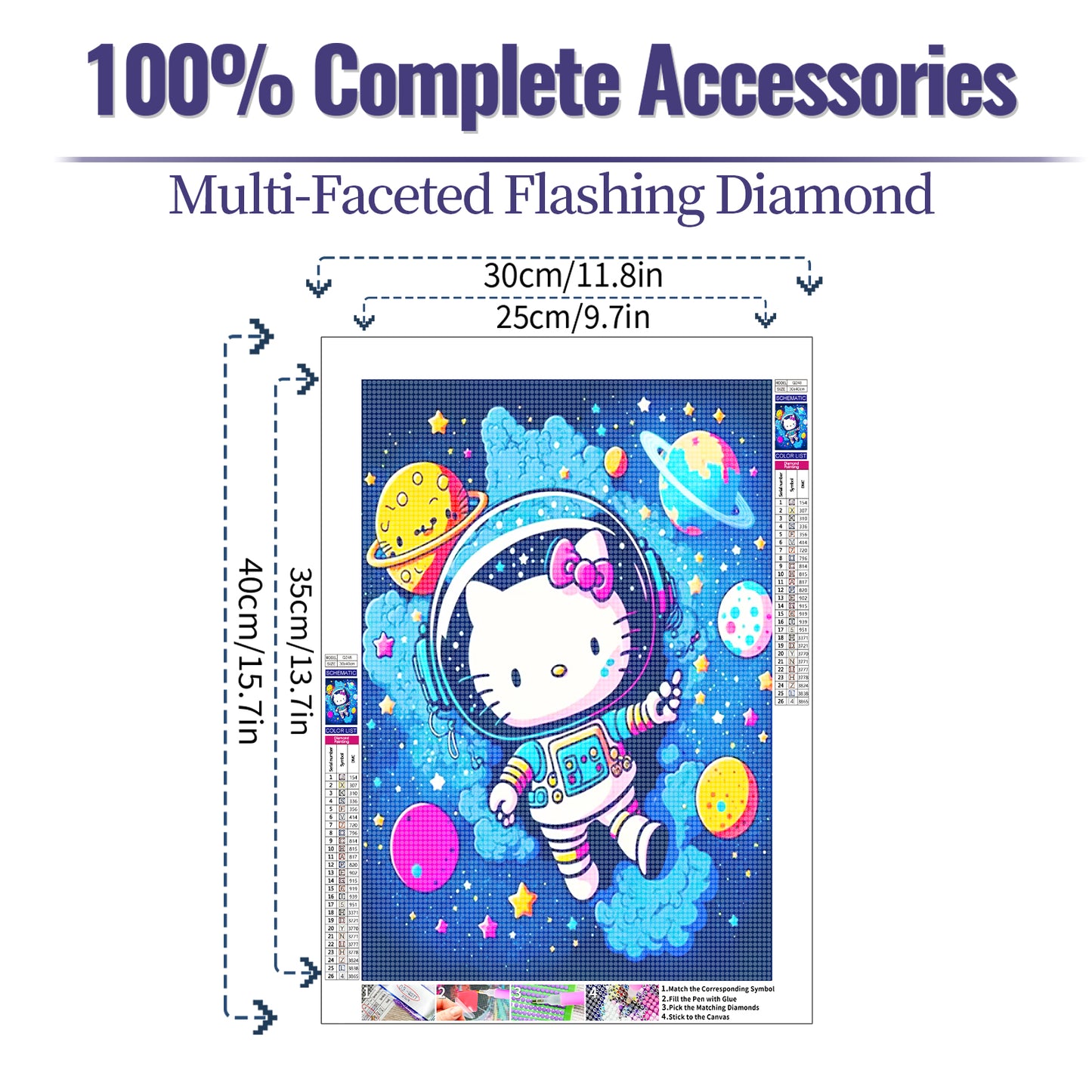 Hello kitty- Full Round Diamond Painting - 30x40cm