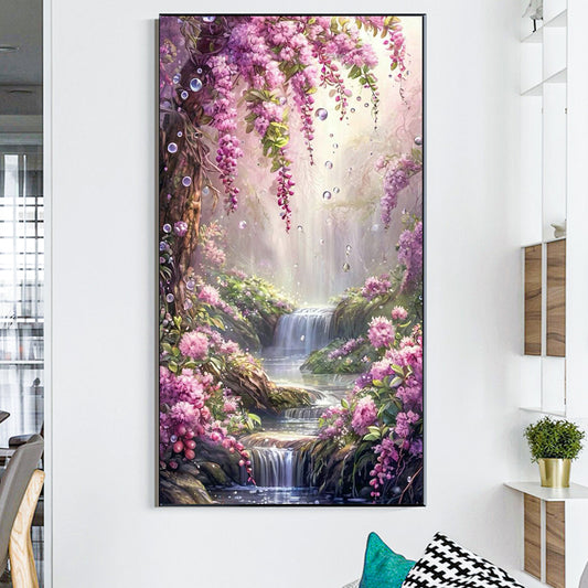 Waterfall- Full Round Diamond Painting - 40x70cm