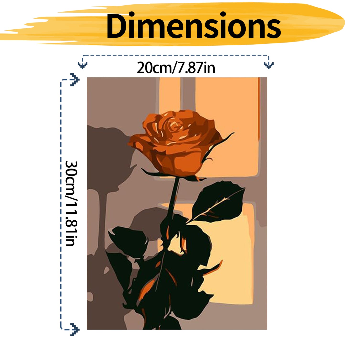 Rose - Paint by Numbers -20x30cm