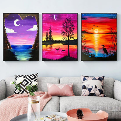 YALKIN Mountain Diamond Painting Art and Craft Kits 12 Piece -12x16in