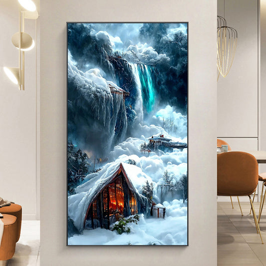 Snow Mountain - Full Round Diamond Painting - 70x40cm