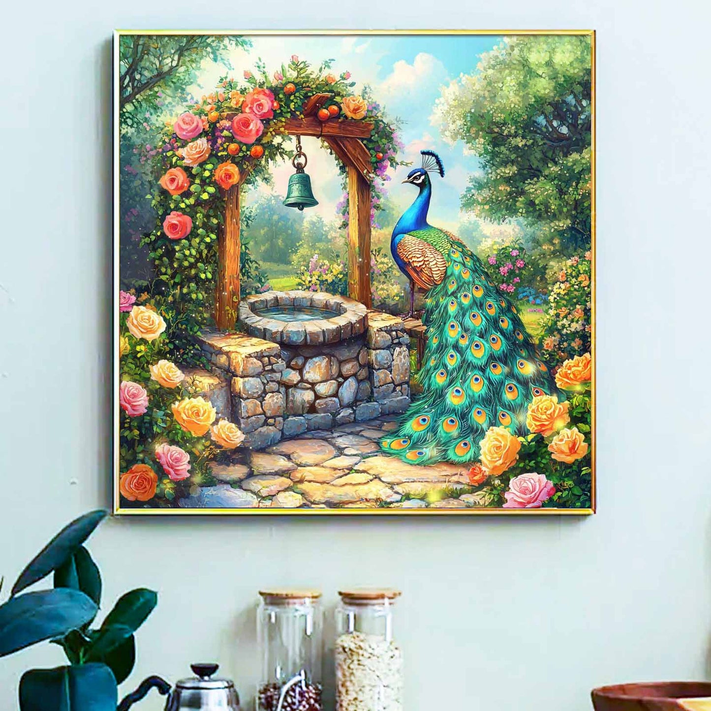 Peacock - Painting by Numbers -40x40cm