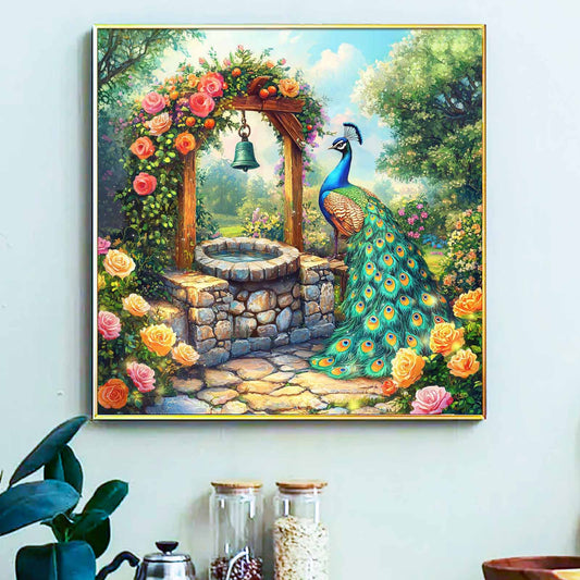 Peacock - Painting by Numbers -40x40cm