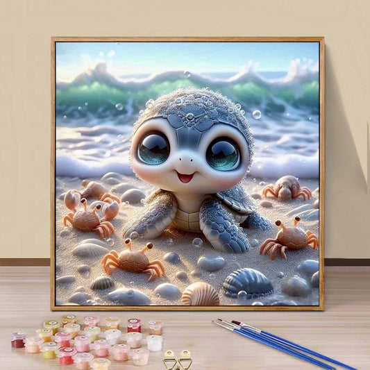 Sea turtle- Paint by Numbers -40x40cm