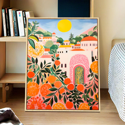 Orange House - Painting with Numbers -40x50cm