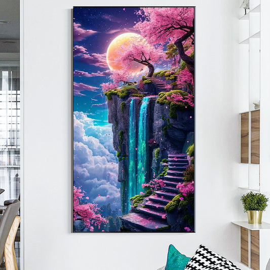 Moon- Full Round Diamond Painting - 40x70cm