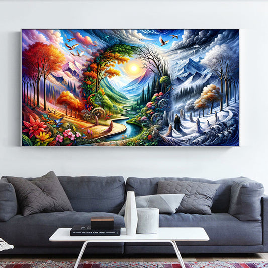 Enchanted Forest - Full Round Diamond Painting - 70x40cm