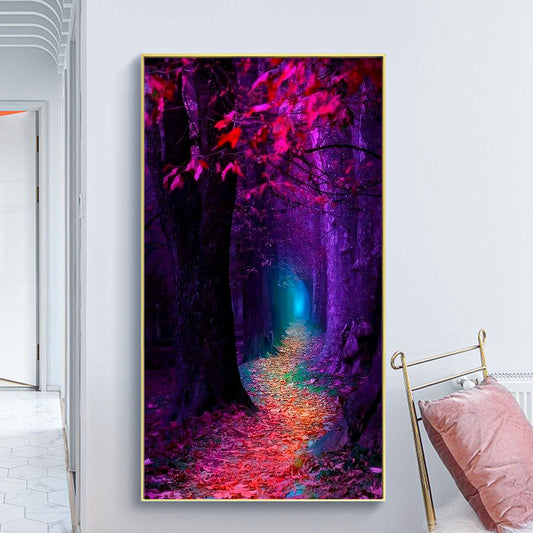 Purple Forest - Full Round Diamond Painting - 70x40cm