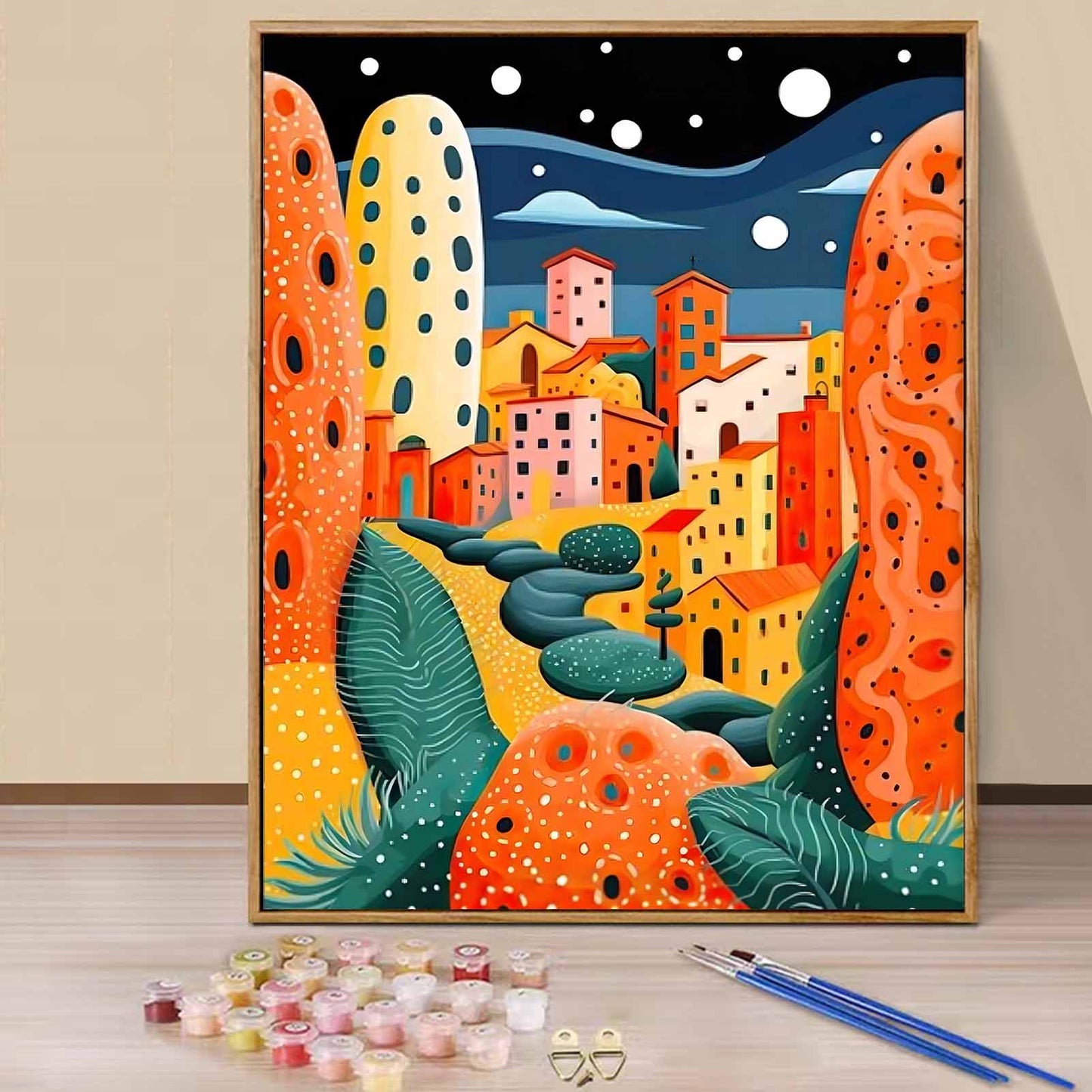 Orange House - Painting with Numbers -40x50cm