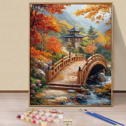 Wooden bridge- Paint by Numbers -40x50cm