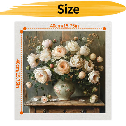 Peony flowers - Painting by Numbers -40x40cm