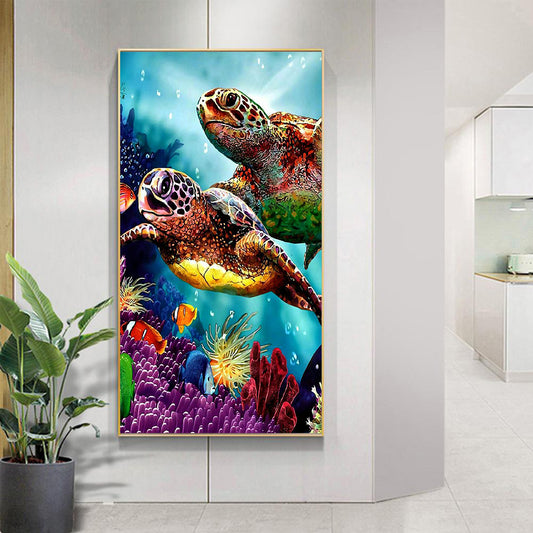 Sea Turtles - Full Round Diamond Painting - 70x40cm