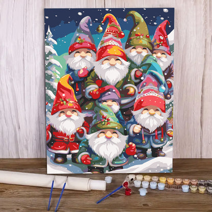 Christmas Gnome- Painting with Numbers -40x50cm