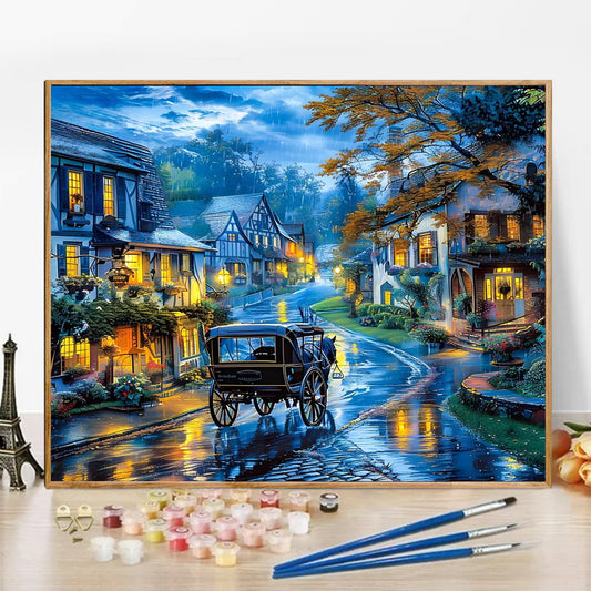 Night path - Paint by Numbers -50x40cm