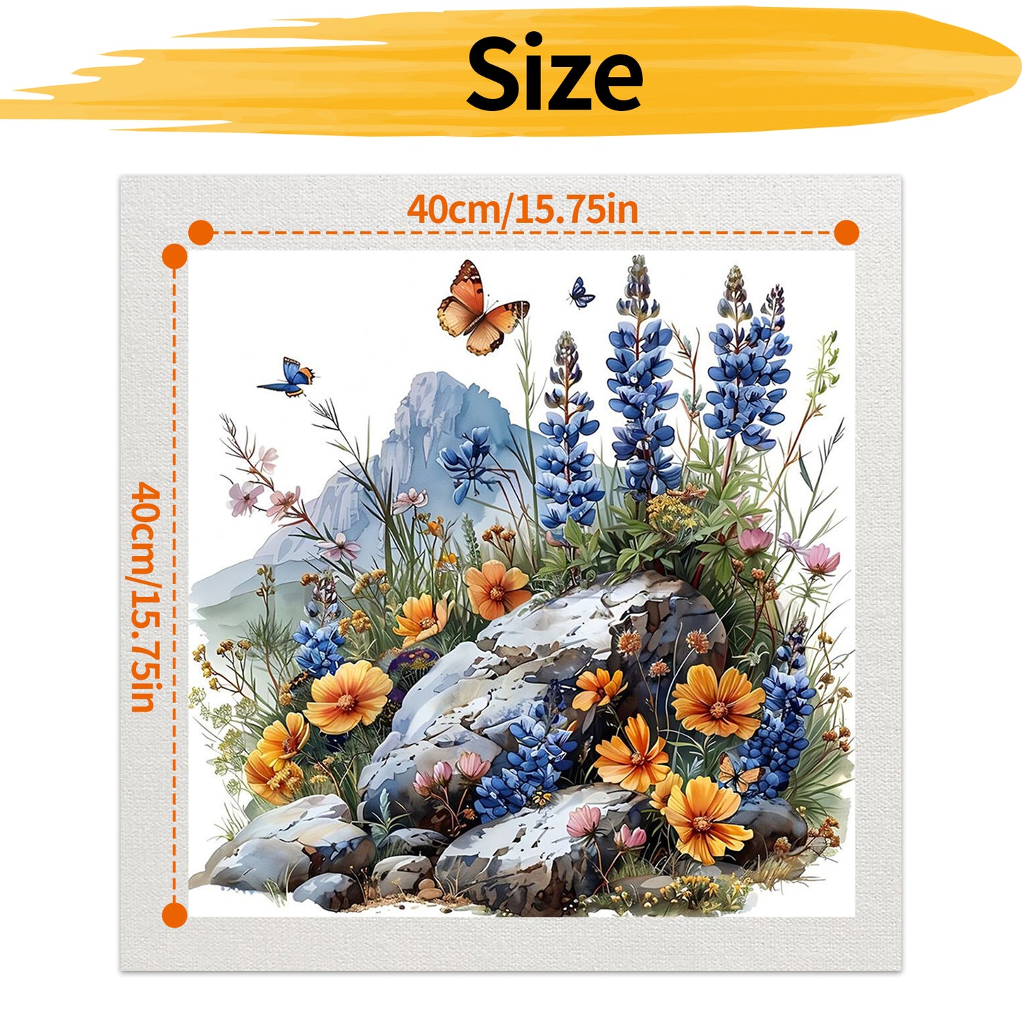 Flower - Paint by Numbers -40x40cm