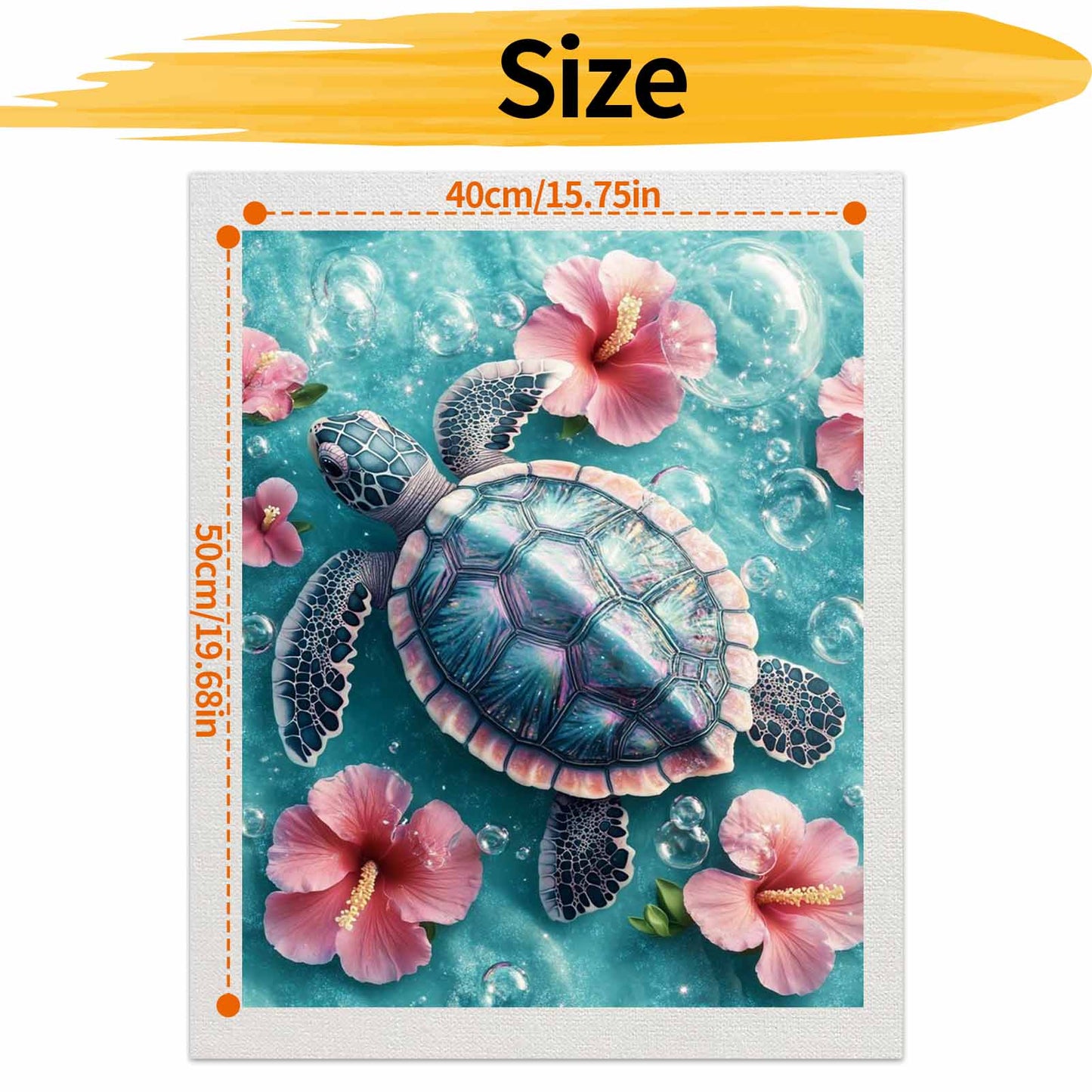 Sea turtle- Paint by Numbers -40x50cm