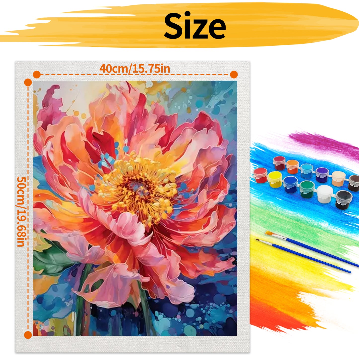Safflower- Paint by Numbers -40x50cm