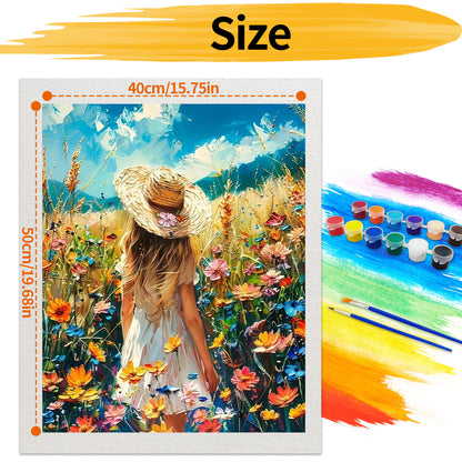 Flower field- Paint by Numbers -40x50cm